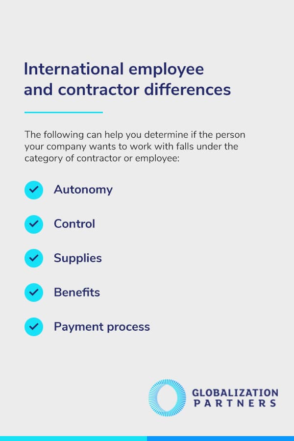 International employee and contractor differences
