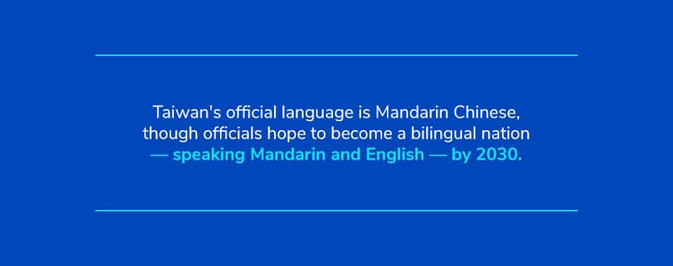 language is Mandarin Chinese