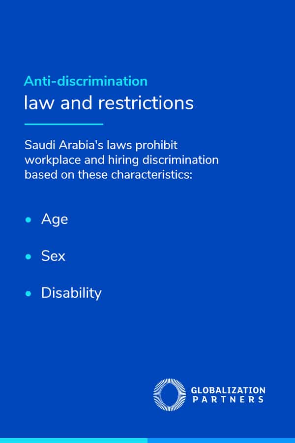 Anti-discrimination law and restrictions