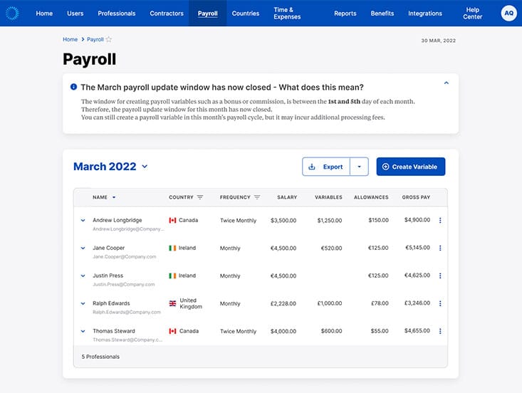 Payroll - Platform