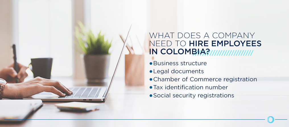 What does a company need to hire employees in Colombia? graphic