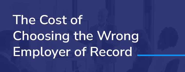 Choosing wrong employer of record