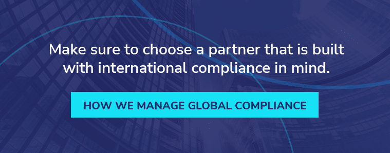 Partnering with international compliance