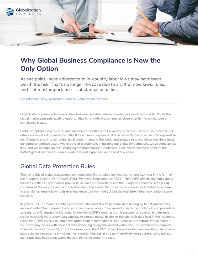 Why Global Business Compliance Is Now the Only Option