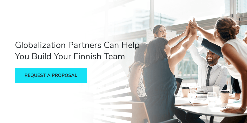 globalization partners can help you build your finnish team